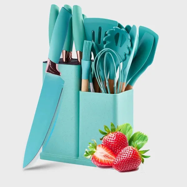 19 Piece Silicone Kitchen Utensil Set